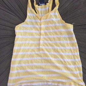 Striped Tank Top with Buttoned Front - barely worn